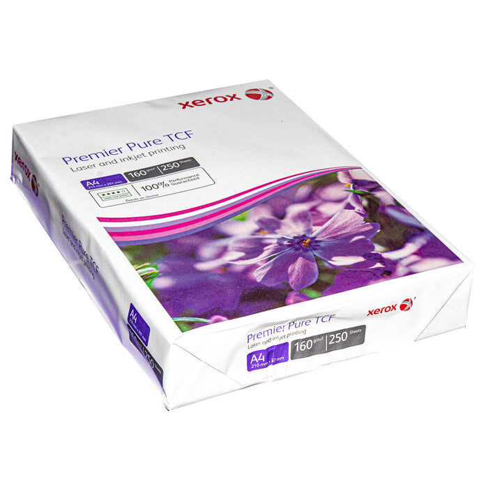 Xerox Premier Pure TCF Laser and Ink Jet Printing A4 Paper 160gsm 250 Sheets