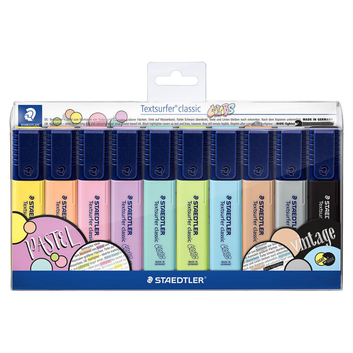 Staedtler Textsurfer Classic Pastel Highlighters Pack of 10