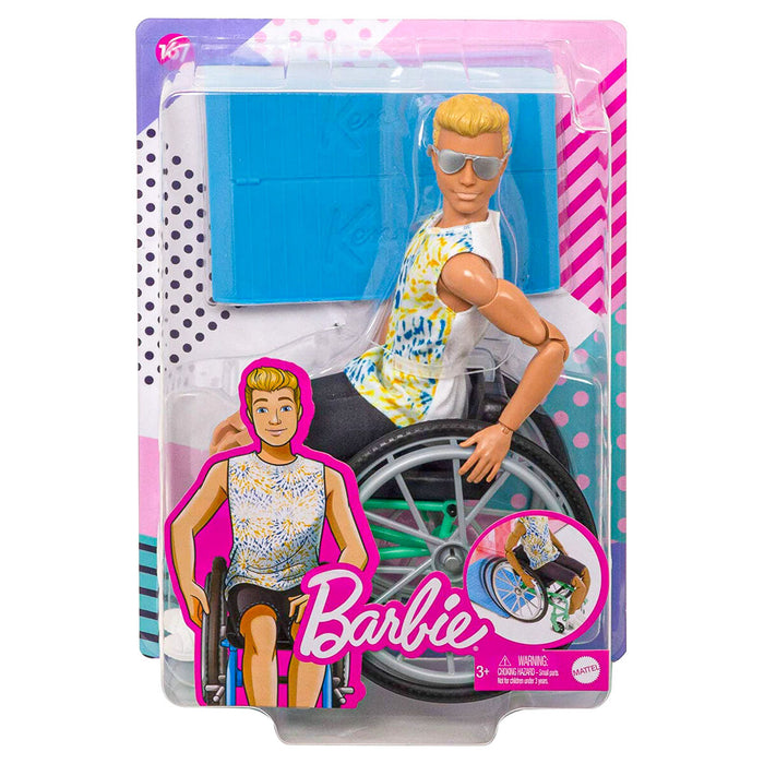 Barbie Ken Fashionistas Doll #167 with Wheelchair and Ramp