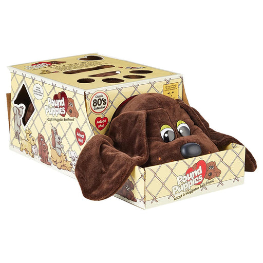 Basic Fun Pound Puppies Dark Brown with Droopy Ears Soft Toy