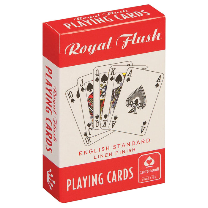 Royal Flush Linen Finish Premium Playing Cards (12 Decks, 6 Red & 6 Blue)