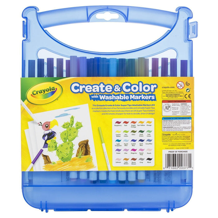 Crayola Create & Color Super Tips Washable Markers & Paper Kit