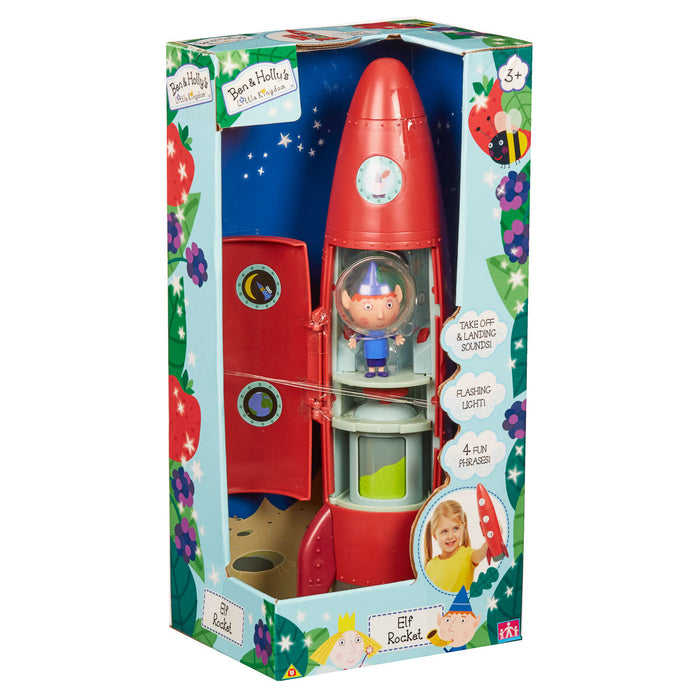 Ben & Holly's Little Kingdom Elf Rocket red rocket in cardboard packaging 