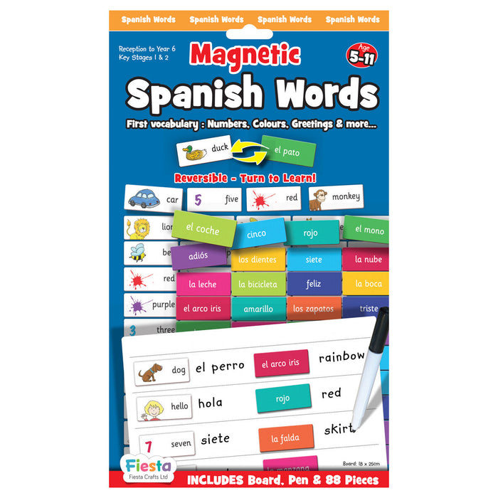 Fiesta Crafts Magnetic Spanish Words Board Set