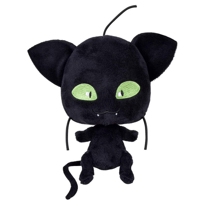 Miraculous Ladybug - Kwami Lifesize Plagg, 5-inch Cat Plush Clip-on Toys  for Kids, Super Soft Collectible Stuffed Toy with Glitter Stitch Eyes and
