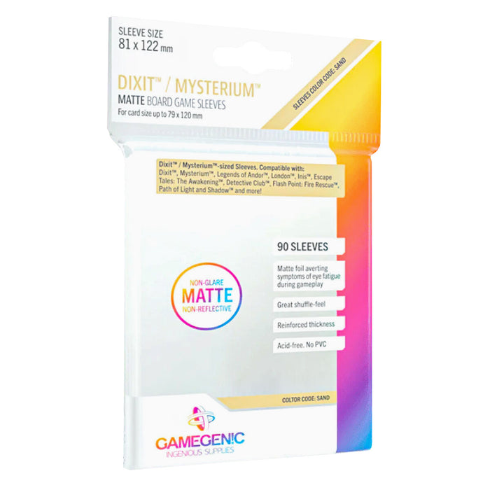 Gamegenic Dixit/Mysterium 90 Matte Board Game Sleeves 81 x 122mm Colour Code: Sand