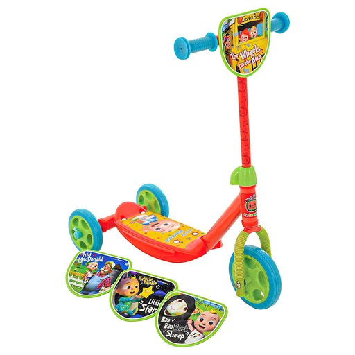 CoComelon Switch It Tri-Scooter with 4 Character Plaques