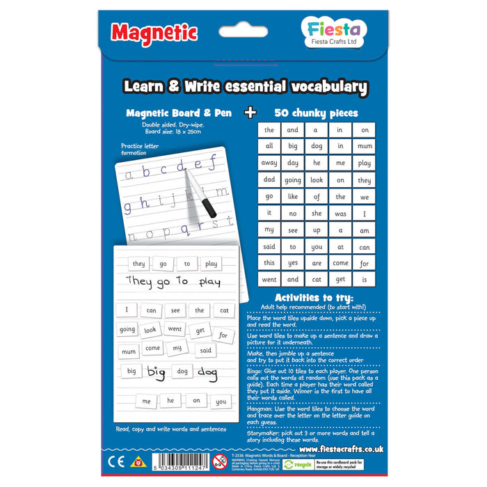 Fiesta Crafts Magnetic Words Reception Year Board Set