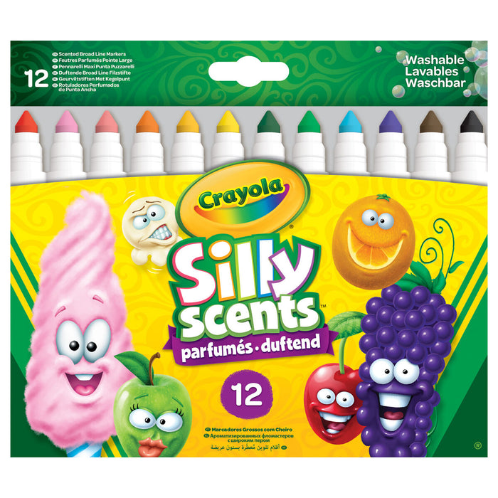 Crayola 12 Silly Scents Washable Broad Line Coloured Markers