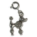 Poodle silver jewellery charm 