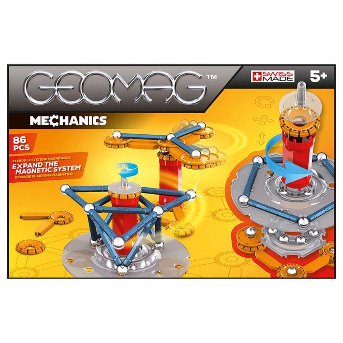 geomag mechanics motion magnetic gears Geomag Mechanics 86 Piece Magnetic Construction Set — Booghe
