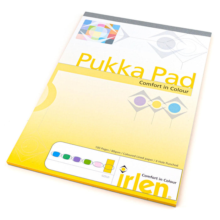 Pukka Pad Comfort in Colour Irlen Syndrome/Dyslexia Gold A4 Refill Pad