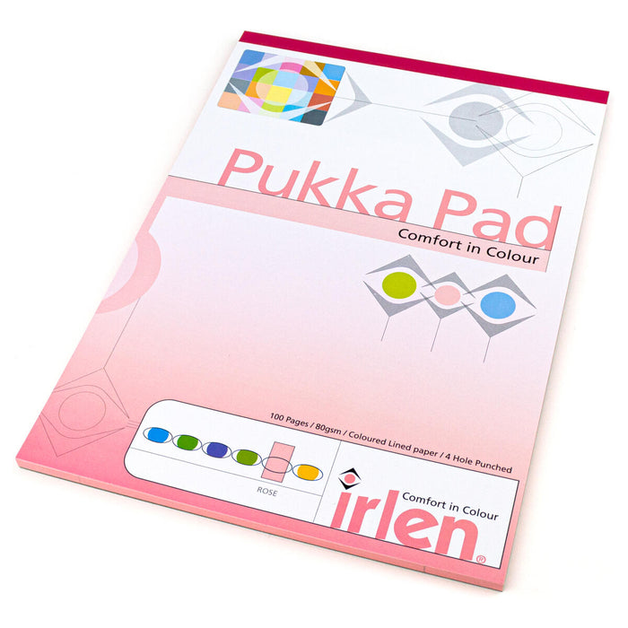 Pukka Pad Comfort in Colour Irlen Syndrome/Dyslexia Rose A4 Refill Pad