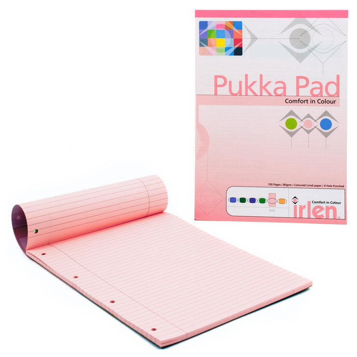 Pukka Pad Comfort in Colour Irlen Syndrome/Dyslexia Rose A4 Refill Pad
