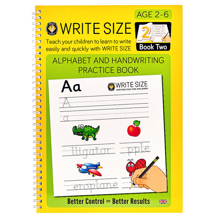 Write Size Writing System 2 Practice Pad & Pencils Set Age 2-6