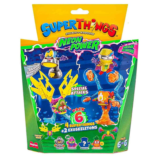 SuperThings Rivals of Kaboom: Neon Power Pack 6 Figures Pack 6 of 6