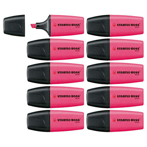STABILO BOSS MINI Pink Highlighter Box of 10
