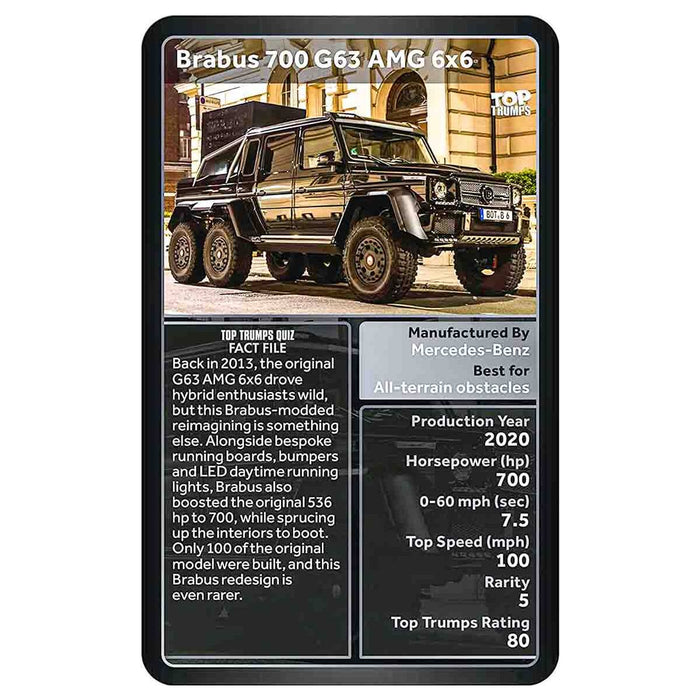 4x4 Ultimate Collection Top Trumps Classics Card Game