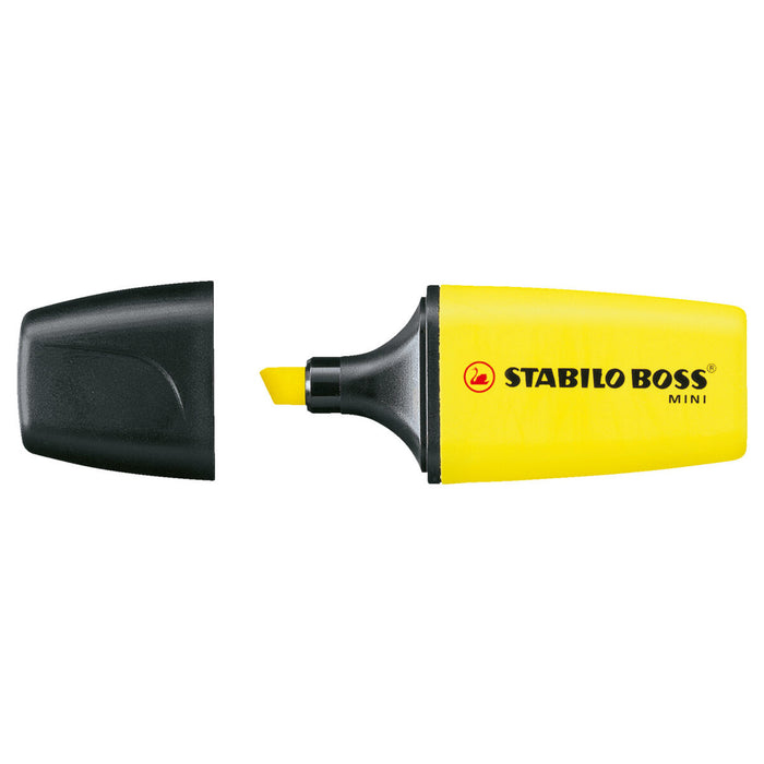 STABILO BOSS MINI Yellow Highlighter Box of 10