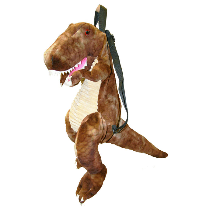 T-Rex Dinosaur Backpack Brown
