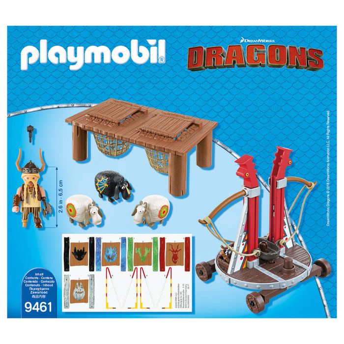 Playmobil DreamWorks Dragons Gobber the Belch with Sheep Sling Playset