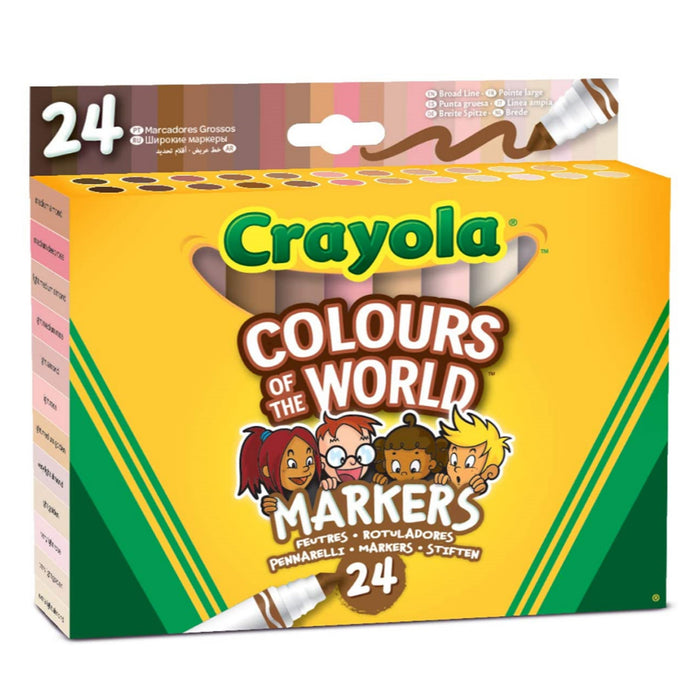 Crayola 24 Colours of the World Broad-Line Markers