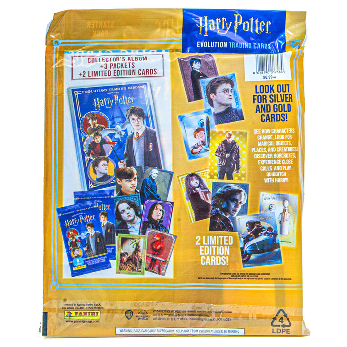  Panini From the Films of Harry Potter Evolution Trading Cards Starter Pack