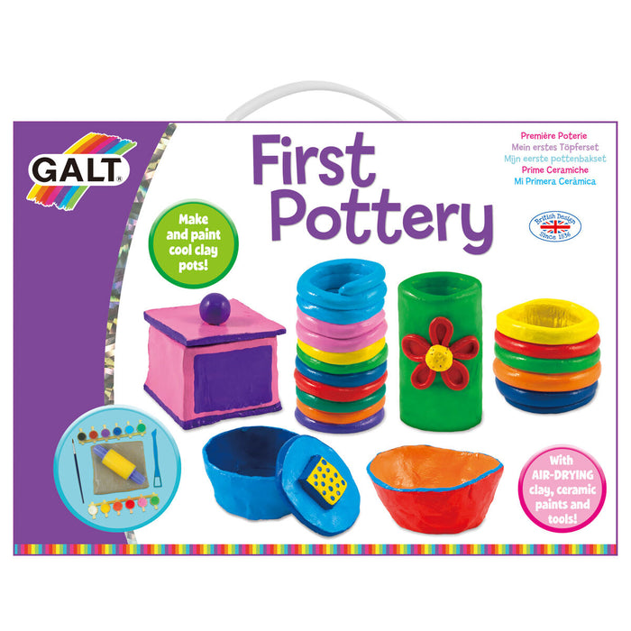 Clay Pottery Kit for 3 Craft Your Own Plant Pot at Home. Air Drying Clay.  Christmas Party Game. Festive Family Activity 