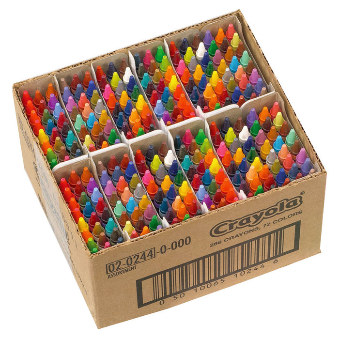 Crayola 288 Wax Coloured Crayons Class Pack