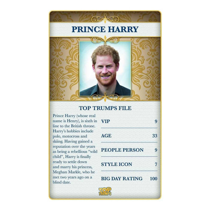 Royal Wedding Harry & Meghan Top Trumps Card Game
