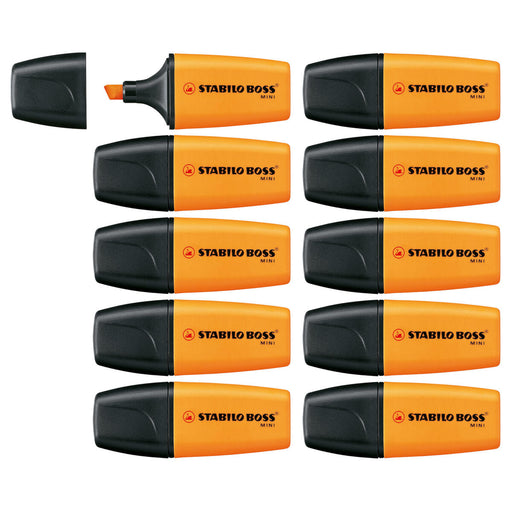 STABILO BOSS MINI Orange Highlighter Box of 10 