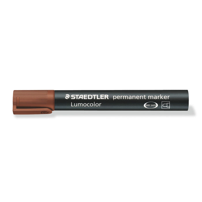 Staedtler Lumocolor Permanent Brown Bullet Tip Marker