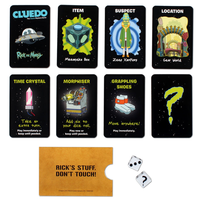 Cluedo Mystery Board Game Rick & Morty Edition
