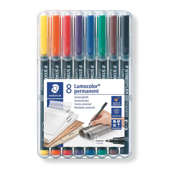 Staedtler Lumocolor Permanent Universal Fine Line Pens Pack of 8