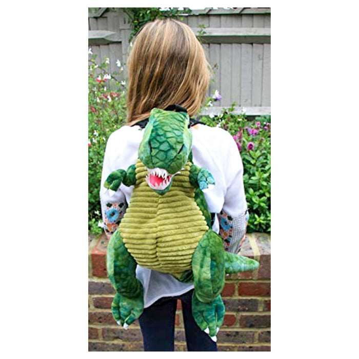 T-Rex Dinosaur Backpack Green