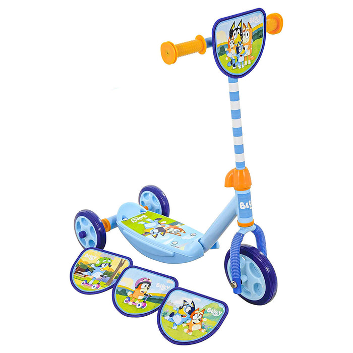 Bluey Switch It Tri Scooter with 4 Character Plaques