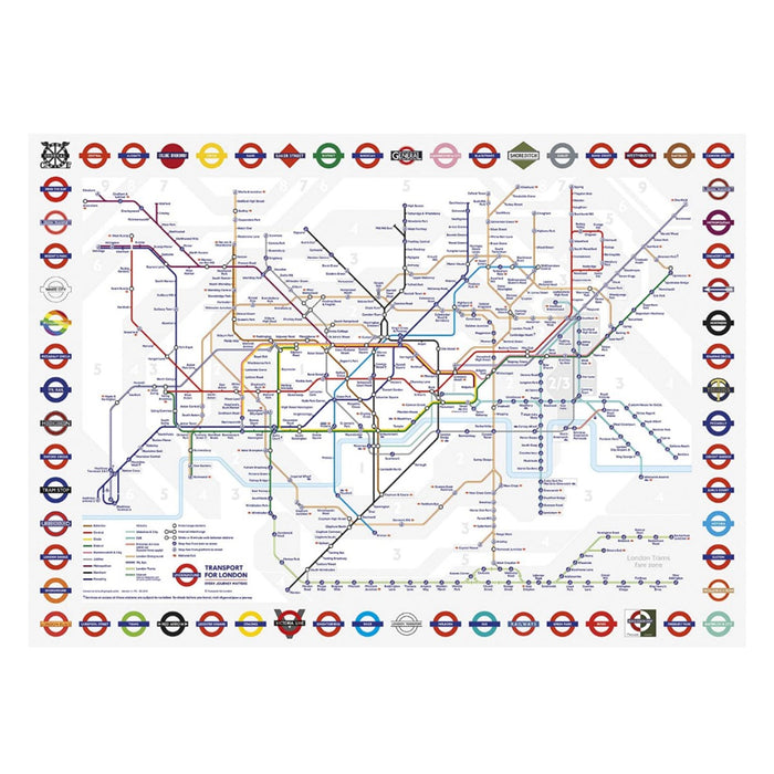 Gibsons TFL London Underground Map Jigsaw Puzzle 500 Piece 