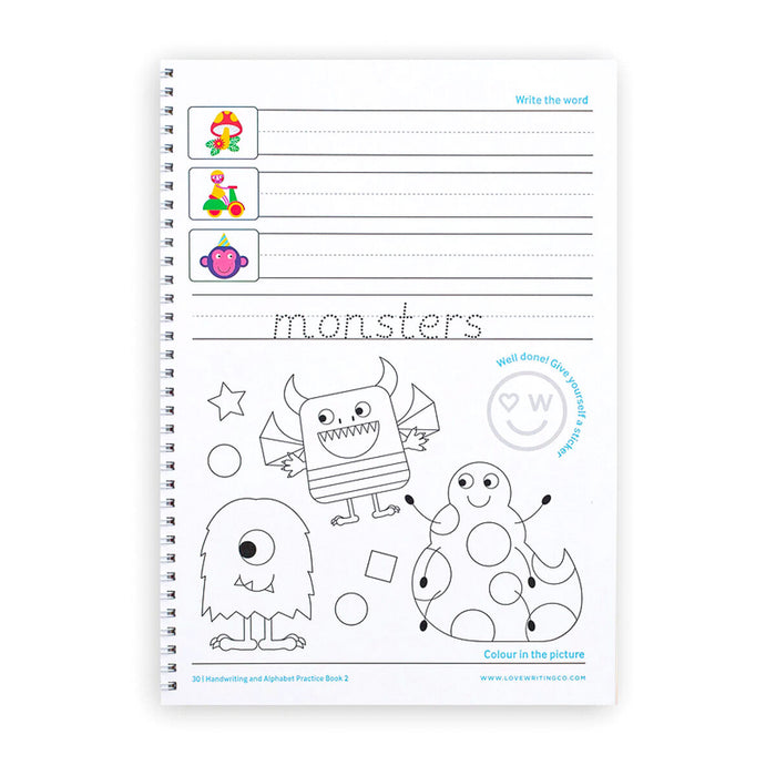 Love Writing Co. Handwriting and Alphabet Practice Book 2 Age 3-5 Years