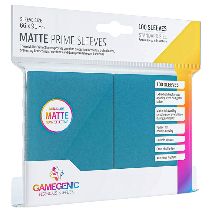 Gamegenic 100 Matte Prime Sleeves for Gaming Cards Blue