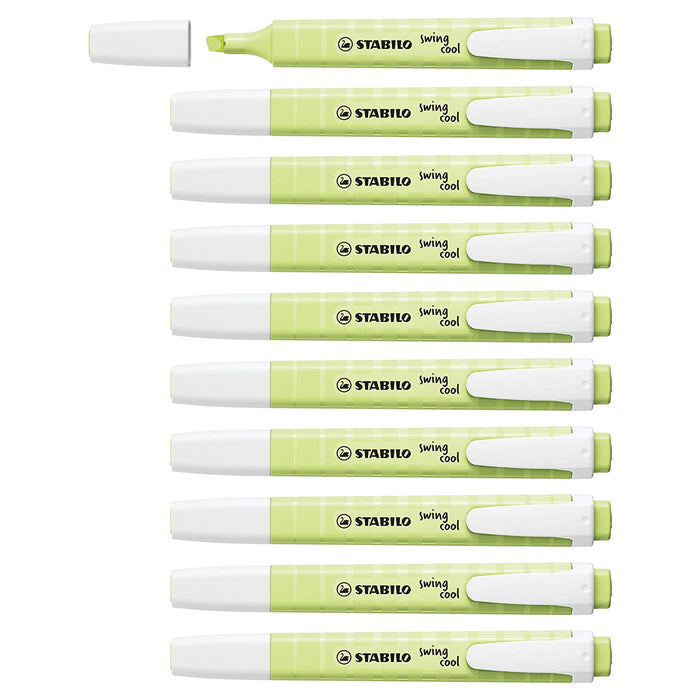 STABILO swing cool Pastel Dash of Lime Highlighter Box of 10 — Booghe