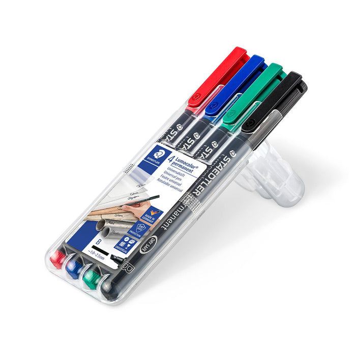 Staedtler Lumocolor Permanent Universal Broad Line Pens Pack of 4