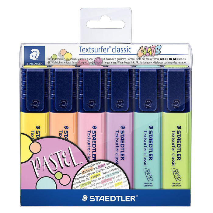 Staedtler Textsurfer Classic Pastel Highlighters Pack of 6
