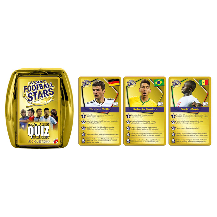 World Football Stars Guess Who, Top Trumps Quiz & Cards Bundle