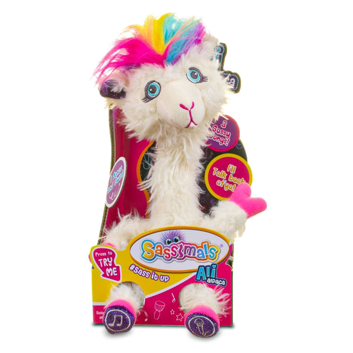 Golden Bear Sassimals Ali Alpaca Interactive Soft Toy