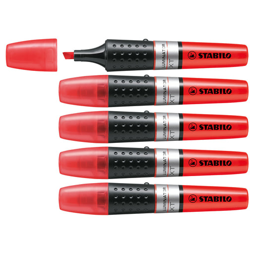 STABILO LUMINATOR Red Highlighter Box of 5