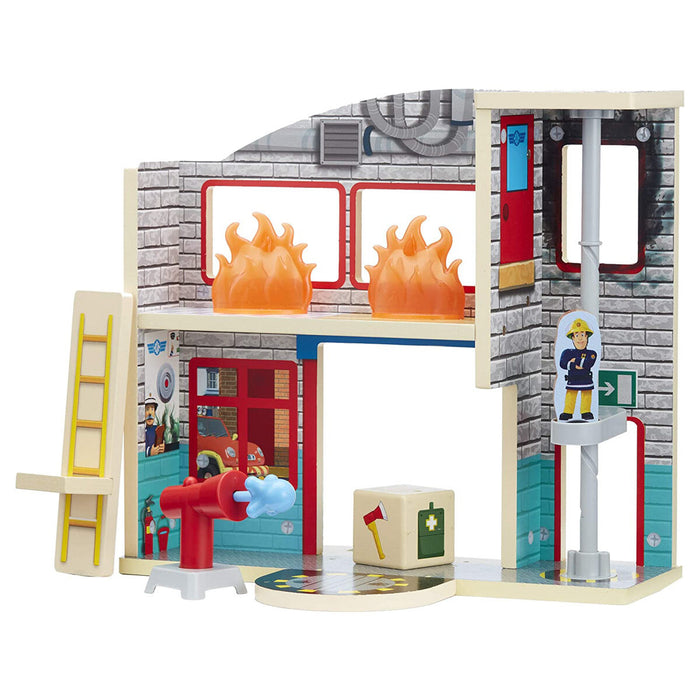 Character Fireman Sam Wooden Fire Station Playset — Booghe
