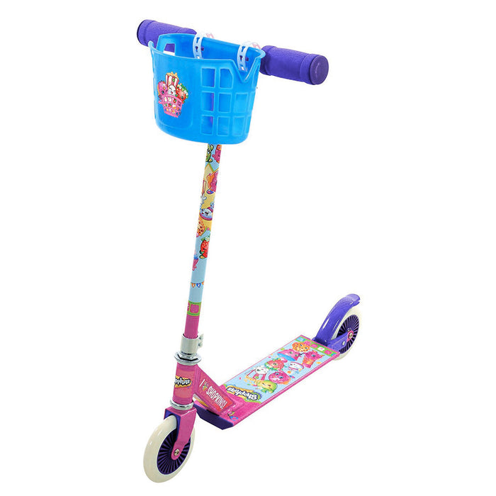 Shopkins In-Line Scooter with Basket and 6 Collectable Figures