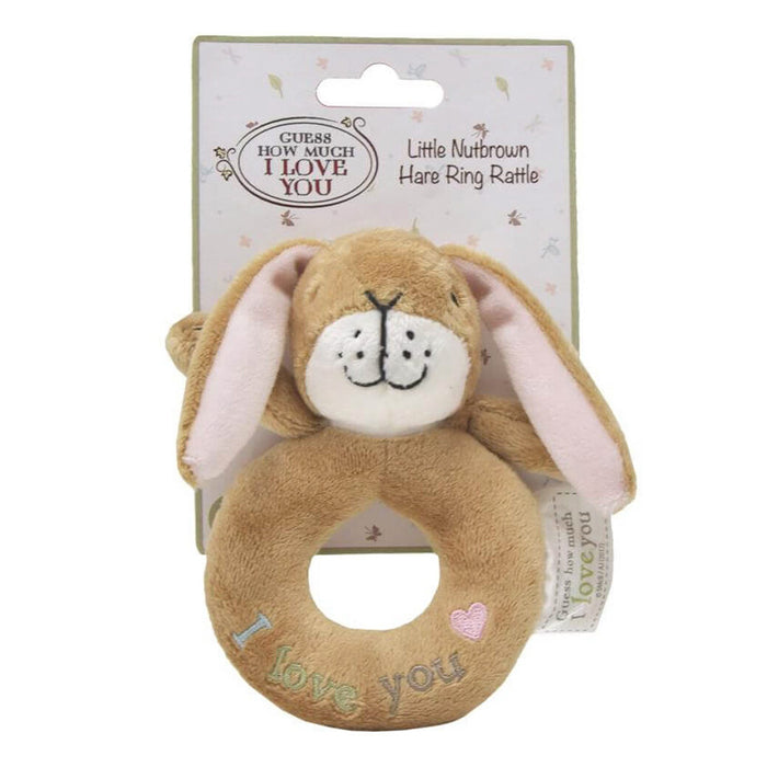Guess How Much I Love You Little Nutbrown Hare Ring Rattle Soft Toy