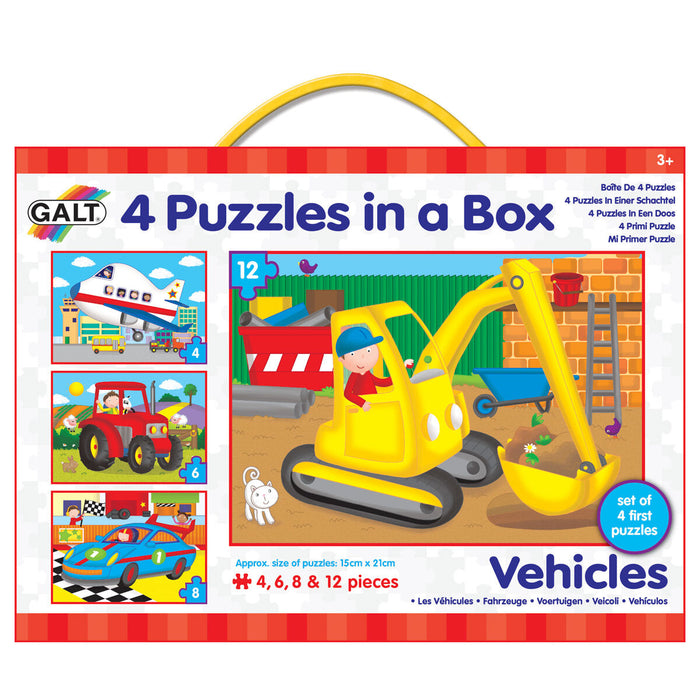 Galt 4 Puzzles in A Box Vehicles