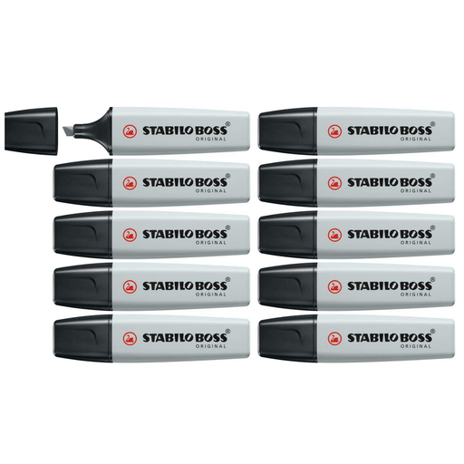 STABILO BOSS ORIGINAL Pastel Dusty Grey Highlighter Box of 10